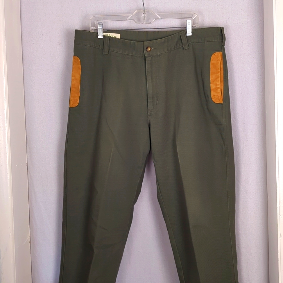 Orvis Men's Size 38 Green Tan Work Pants